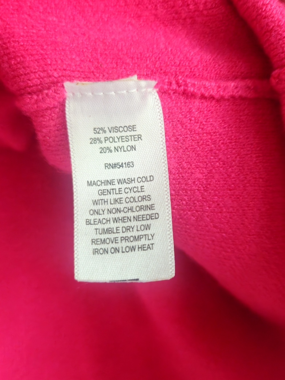 Marc New York Pink Short Sleeve Button Cardigan Sz L. - Picture 4 of 5